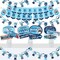 Big Dot of Happiness Shark Zone - Banner and Photo Booth Decorations - Jawsome Shark Party or Birthday Party Supplies Kit - Doterrific Bundle